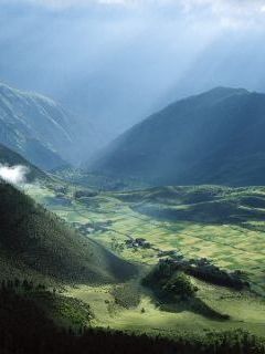 Agricultural Fields and Village, Tibet.jpg